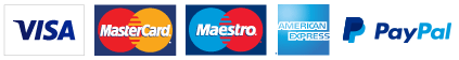 Vida, Master Card, Maestro, American Express, Pay Pal